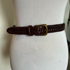 Small Dark Brown Leather Belt